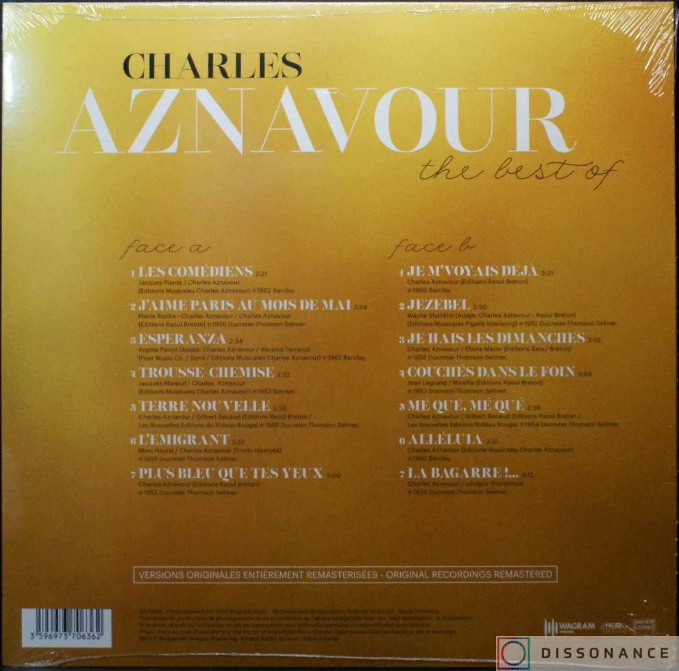 Виниловая пластинка Charles Aznavour - Best Of Charles Aznavour (2019) - фото 1