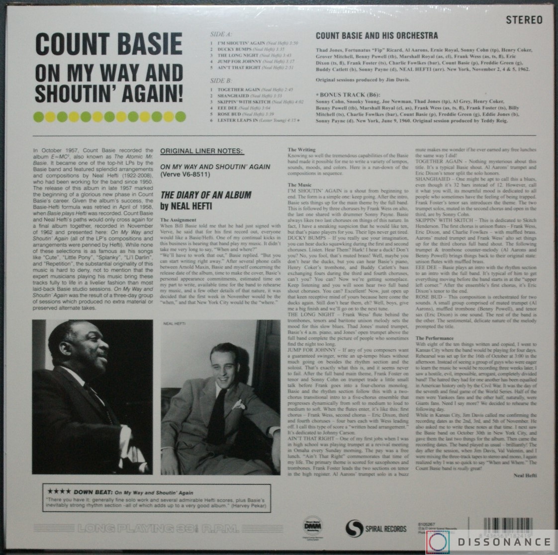 Виниловая пластинка Count Basie - On My Way (1962) - фото 1