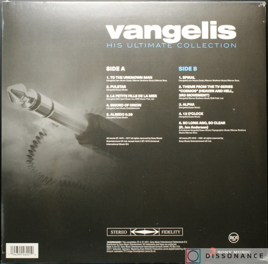 Виниловая пластинка Vangelis - Vangelis Ultimate Collection (2021) - фото 1