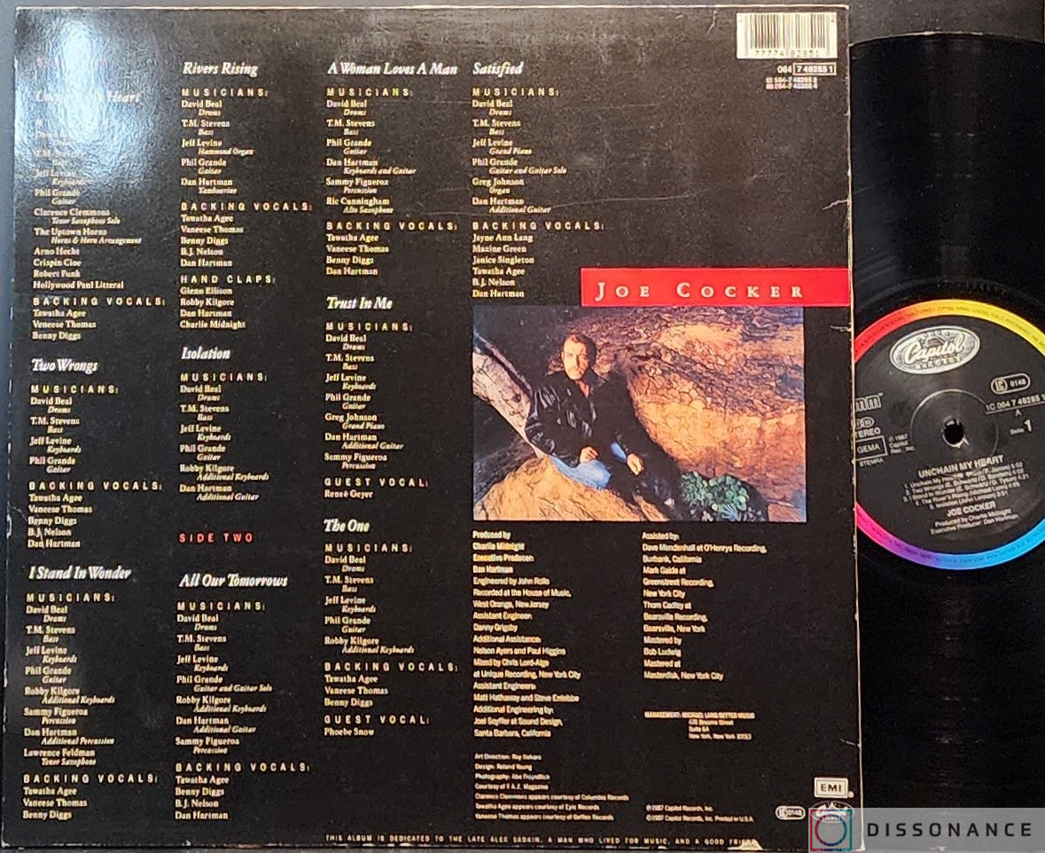 Виниловая пластинка Joe Cocker - Unchain My Heart (1987) - фото 1