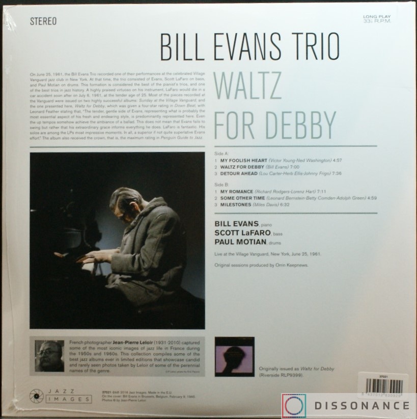 Виниловая пластинка Bill Evans - Waltz For Debby (1962) - фото 1