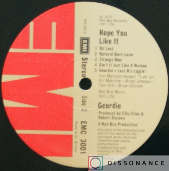 Виниловая пластинка Geordie - Hope You Like It (1973) - фото 2