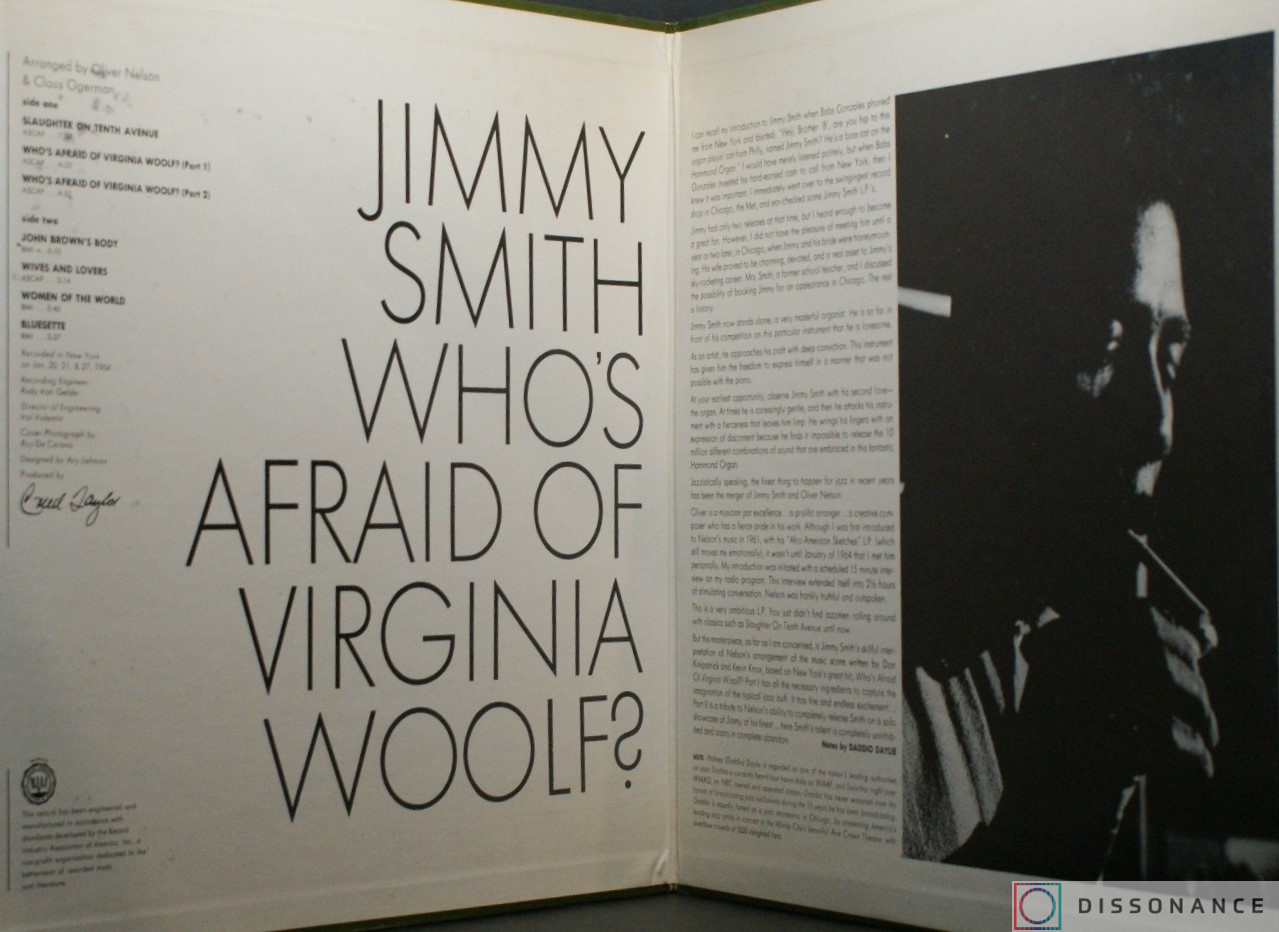 Виниловая пластинка Jimmy Smith - Whos Afraid Of Virginia Woolf (1964) - фото 1