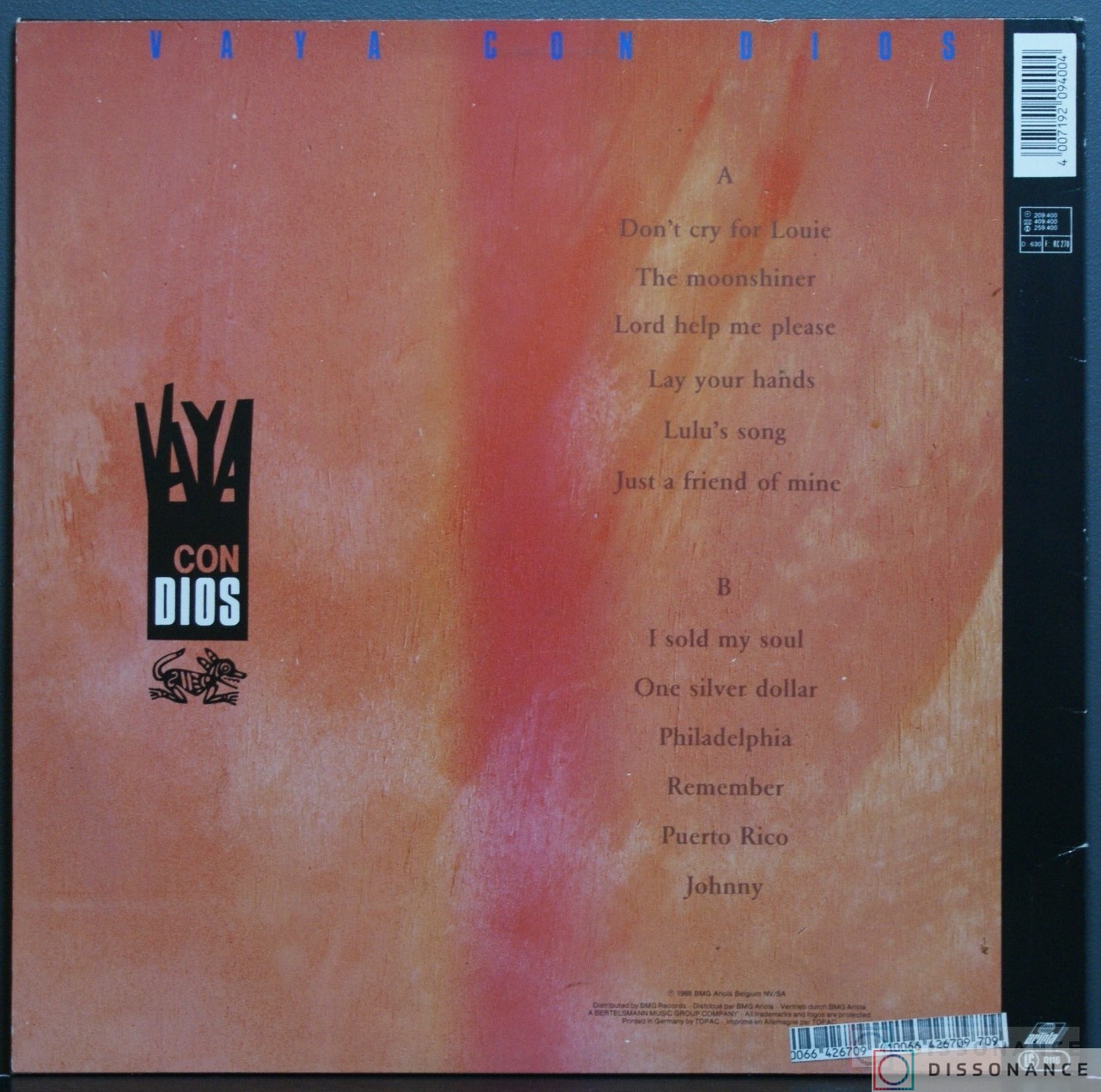 Виниловая пластинка Vaya Con Dios - Vaya Con Dios (1988) - фото 1