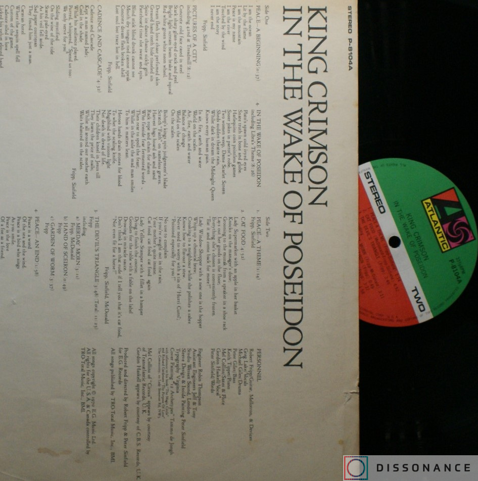 Виниловая пластинка King Crimson - In The Wake Of Poseidon (1970) - фото 3
