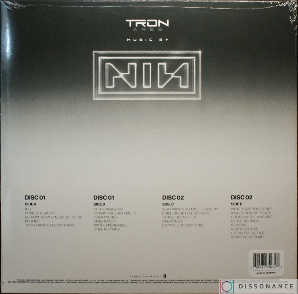 Виниловая пластинка Ost (Soundtrack) - Tron Ares (2025) - фото 1