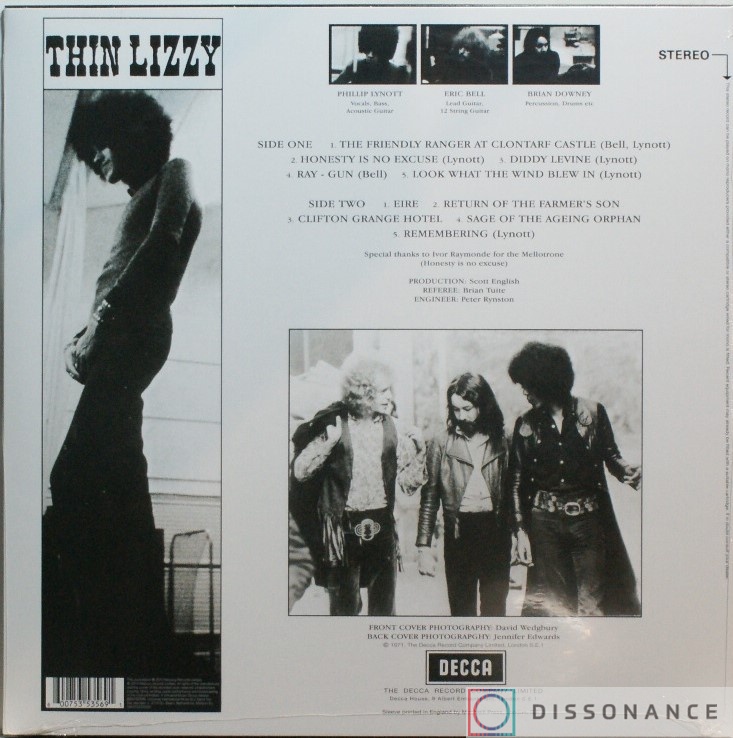 Виниловая пластинка Thin Lizzy - Thin Lizzy (1971) - фото 1