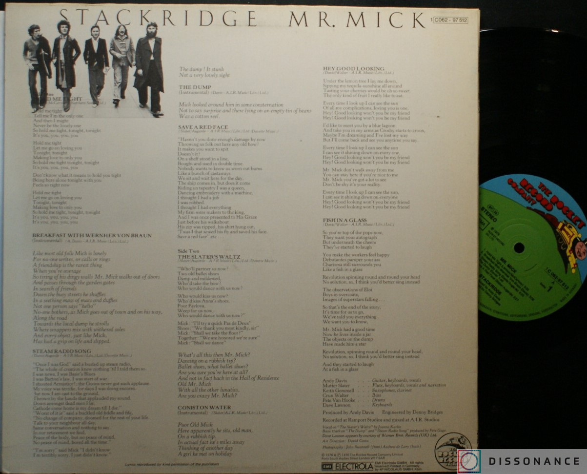 Виниловая пластинка Stackridge - Mr Mick (1976) - фото 1