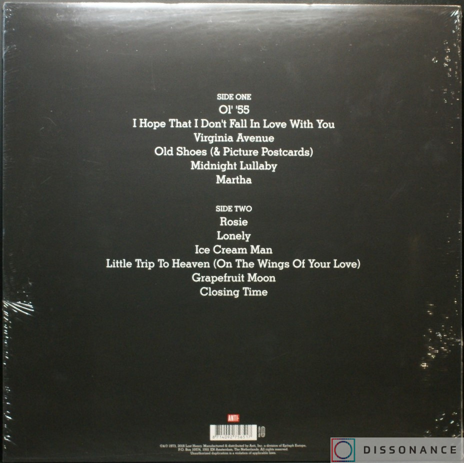Виниловая пластинка Tom Waits - Closing Time (1973) - фото 1