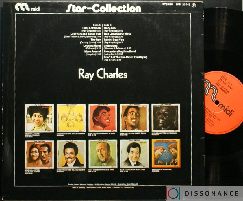 Виниловая пластинка Ray Charles - Star Collection (1973) - фото 1