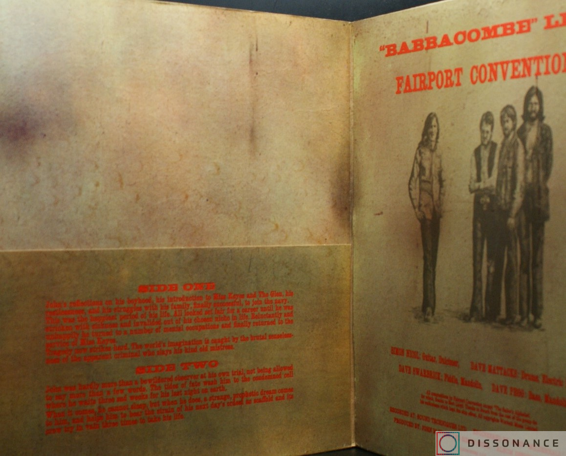 Виниловая пластинка Fairport Convention - Babbacombe Lee (1971) - фото 1