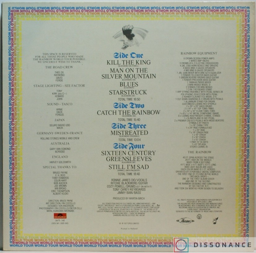 Виниловая пластинка Rainbow - On Stage (1977) - фото 2