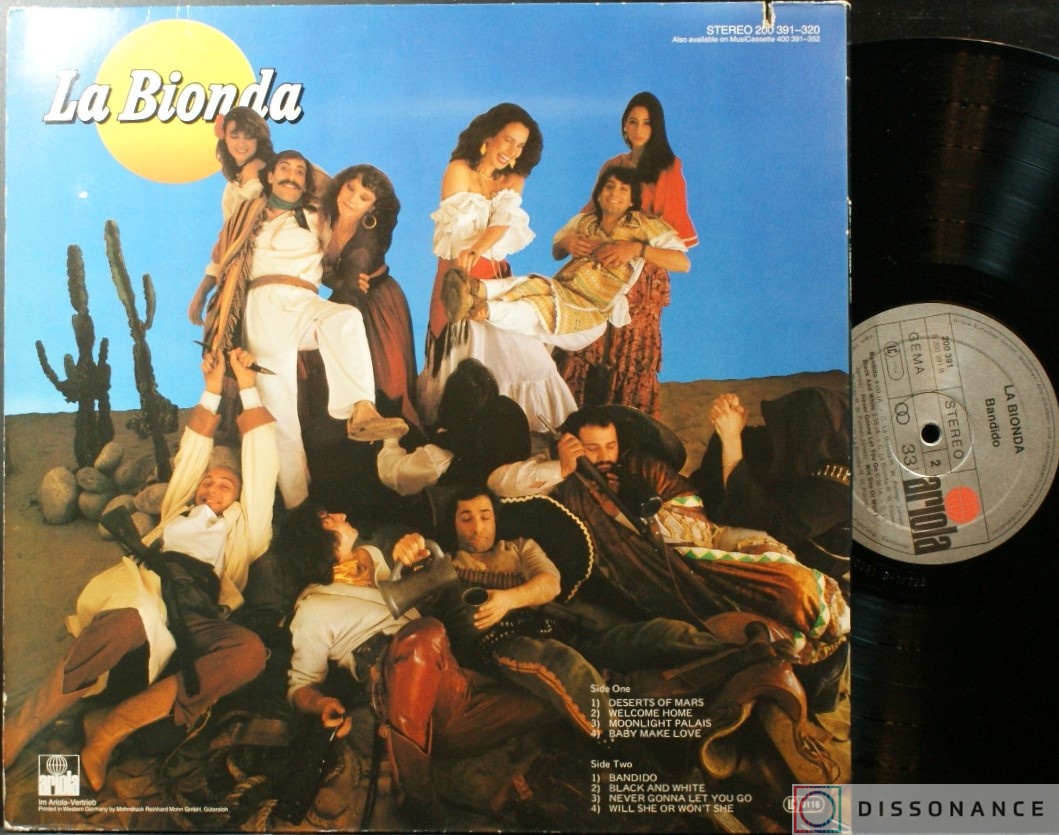 Виниловая пластинка La Bionda - Bandido (1978) - фото 2
