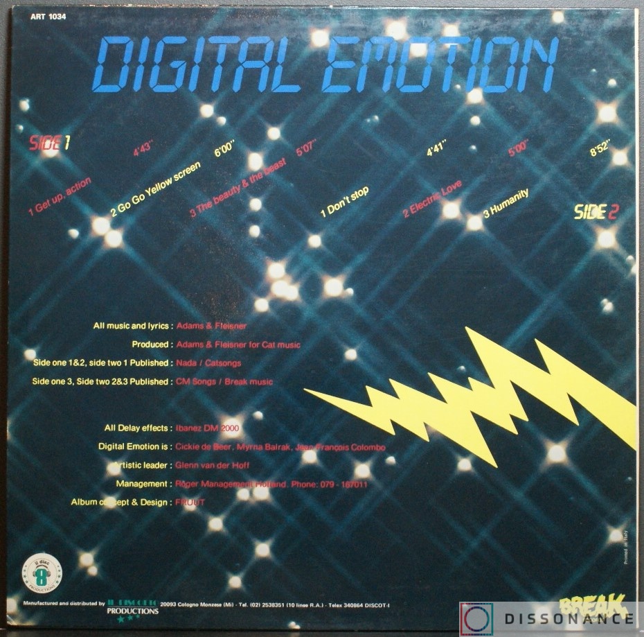 Виниловая пластинка Digital Emotion - Digital Emotion (1984) - фото 1