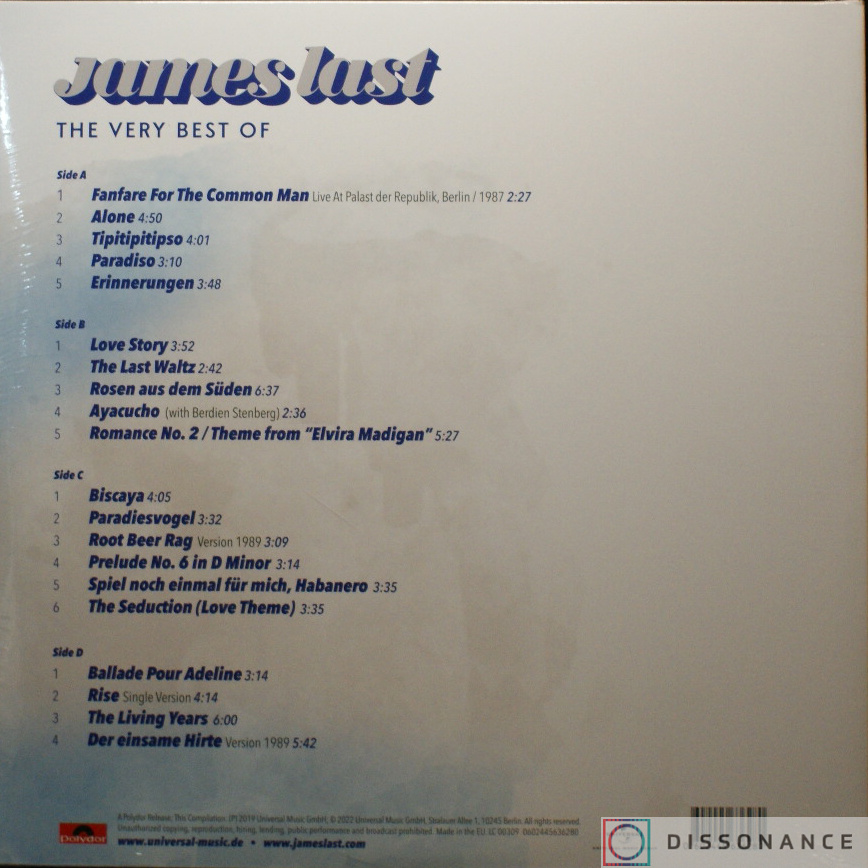 Виниловая пластинка James Last - Very Best Of James Last (2022) - фото 1