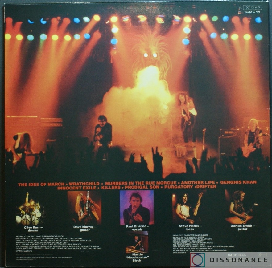 Виниловая пластинка Iron Maiden - Killers (1981) - фото 1