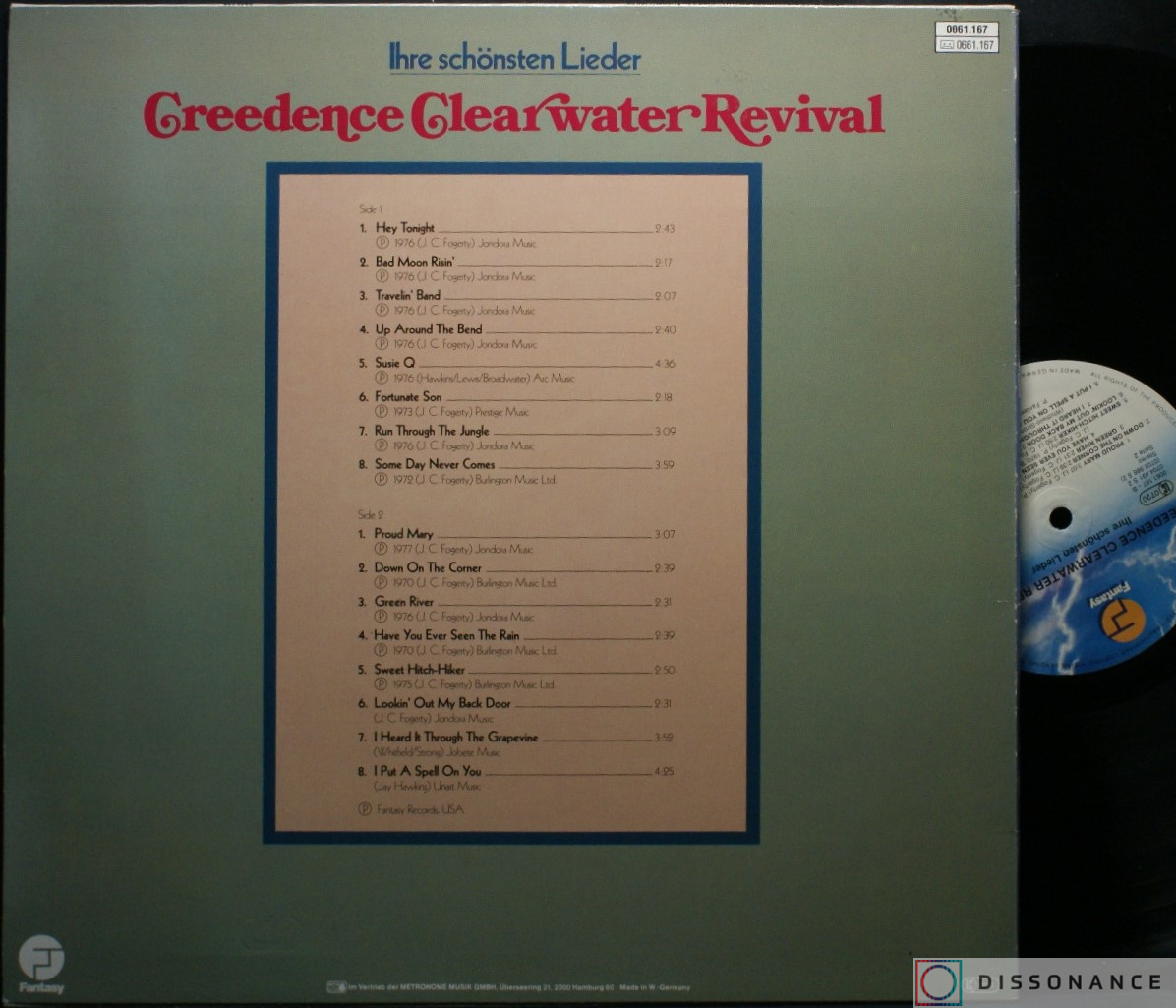 Виниловая пластинка Creedence Clearwater Revival - Ihre Schonsten Lieder (1981) - фото 1