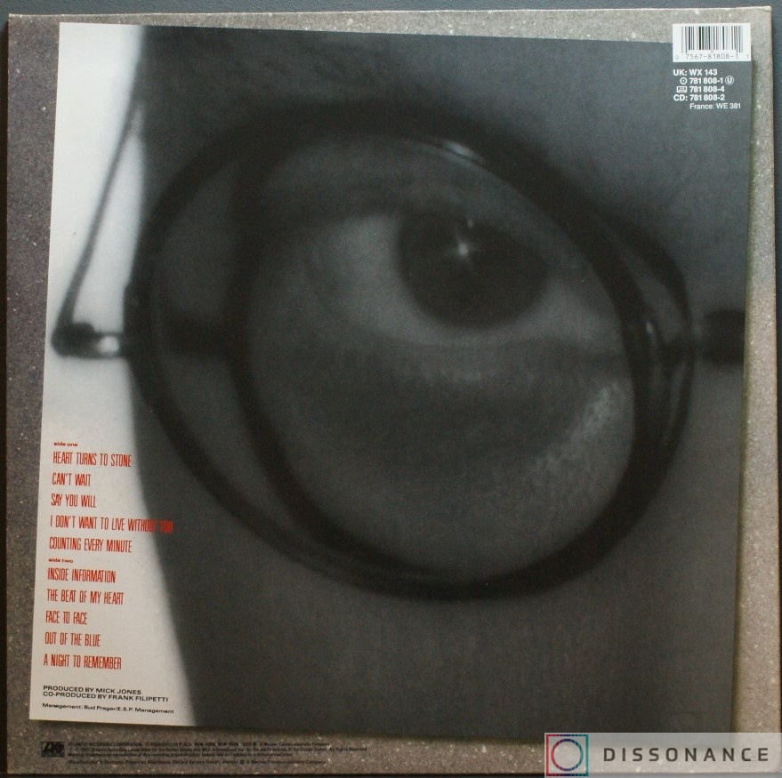 Виниловая пластинка Foreigner - Inside Information (1987) - фото 1