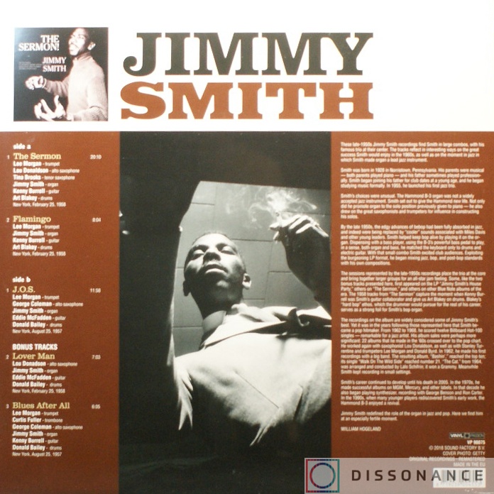 Виниловая пластинка Jimmy Smith - The Sermon! (1959) - фото 1