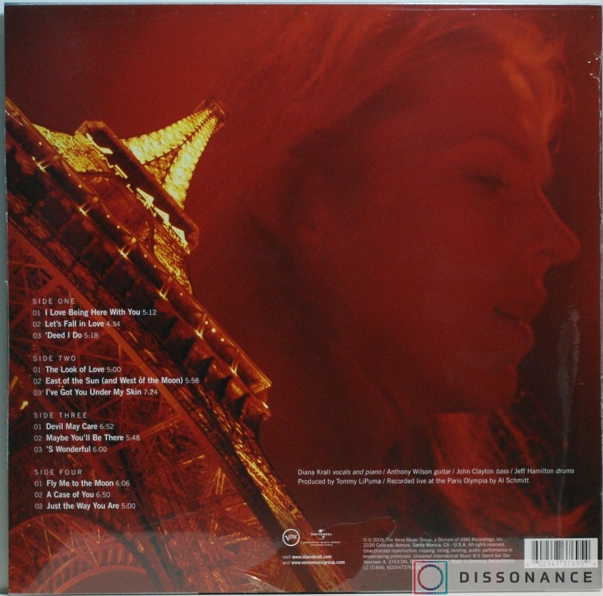 Виниловая пластинка Diana Krall - Live In Paris (2002) - фото 1