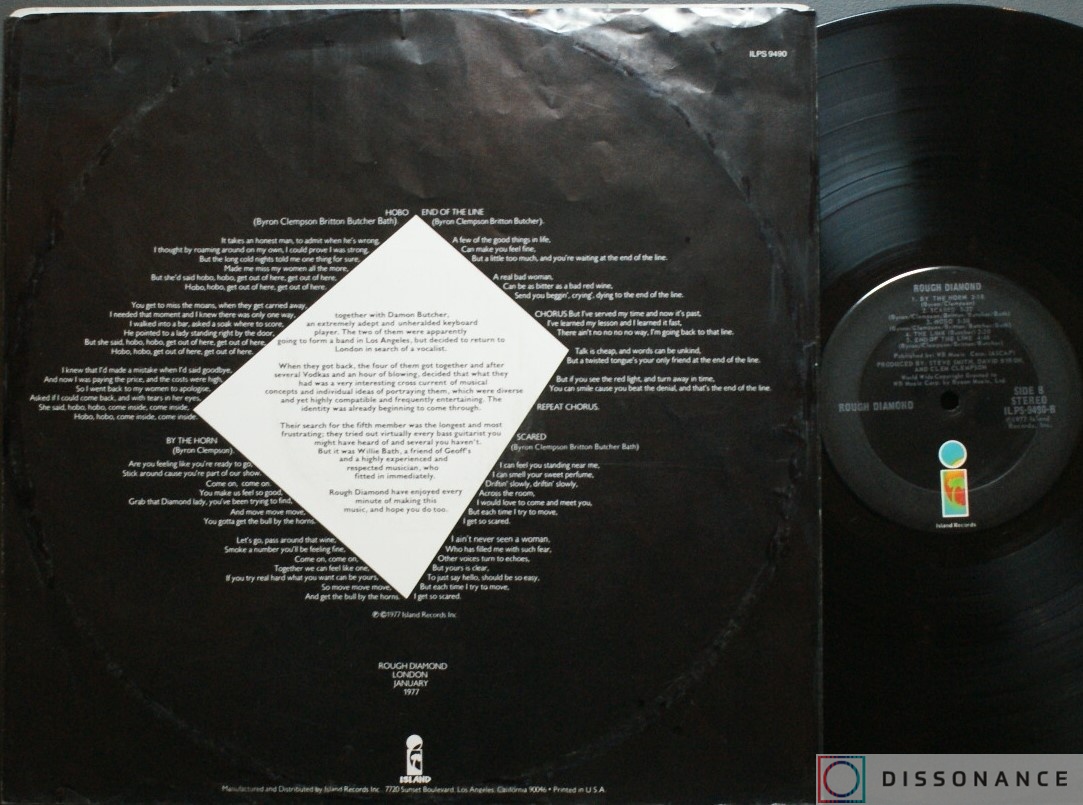 Виниловая пластинка Rough Diamond - Rough Diamond (1977) - фото 2