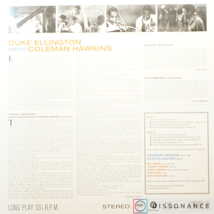 Виниловая пластинка Duke Ellington - Duke Ellington Meets Coleman Hawkins (1963) - фото 1