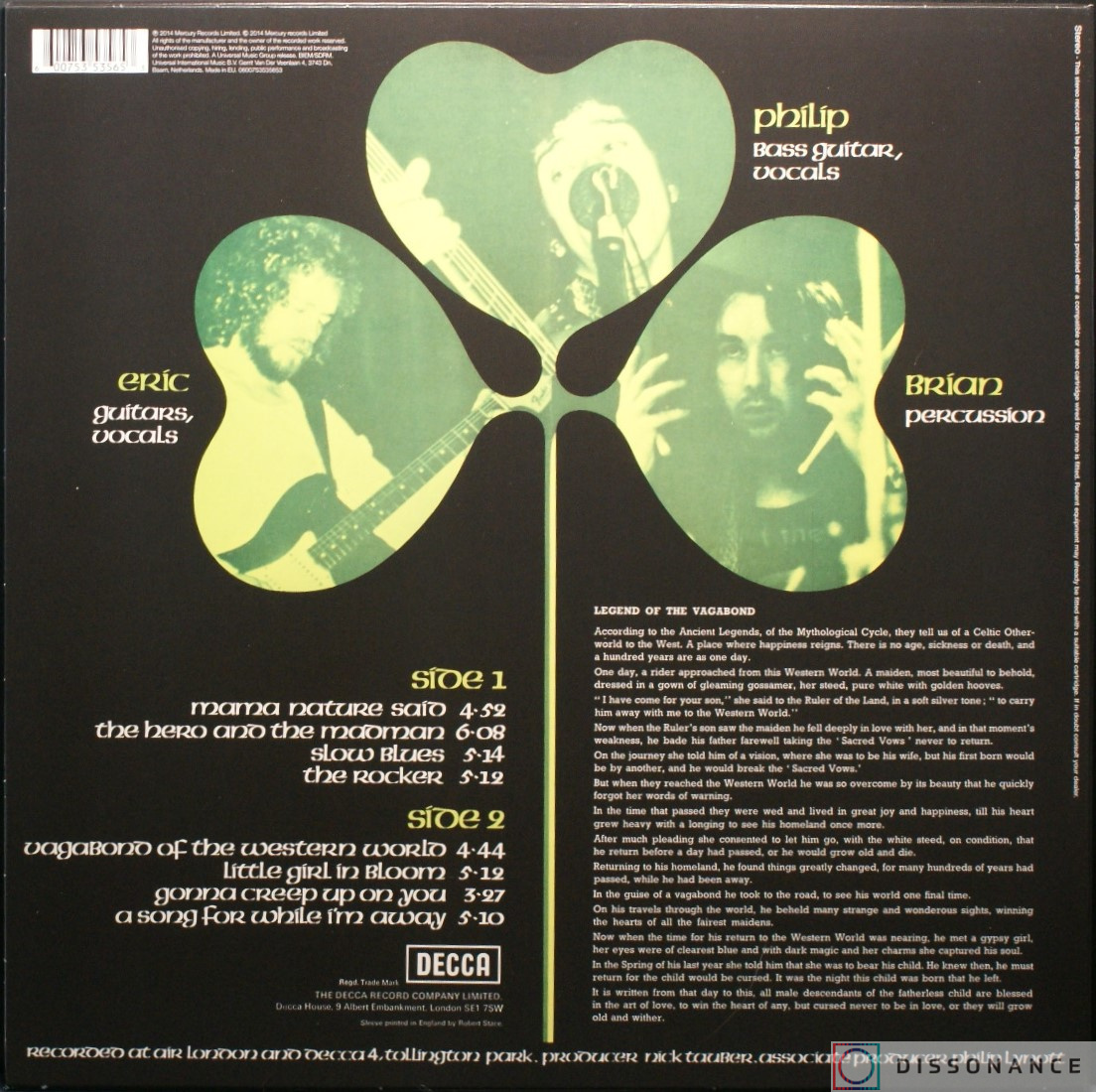 Виниловая пластинка Thin Lizzy - Vagabonds Of The Western World (1973) - фото 1