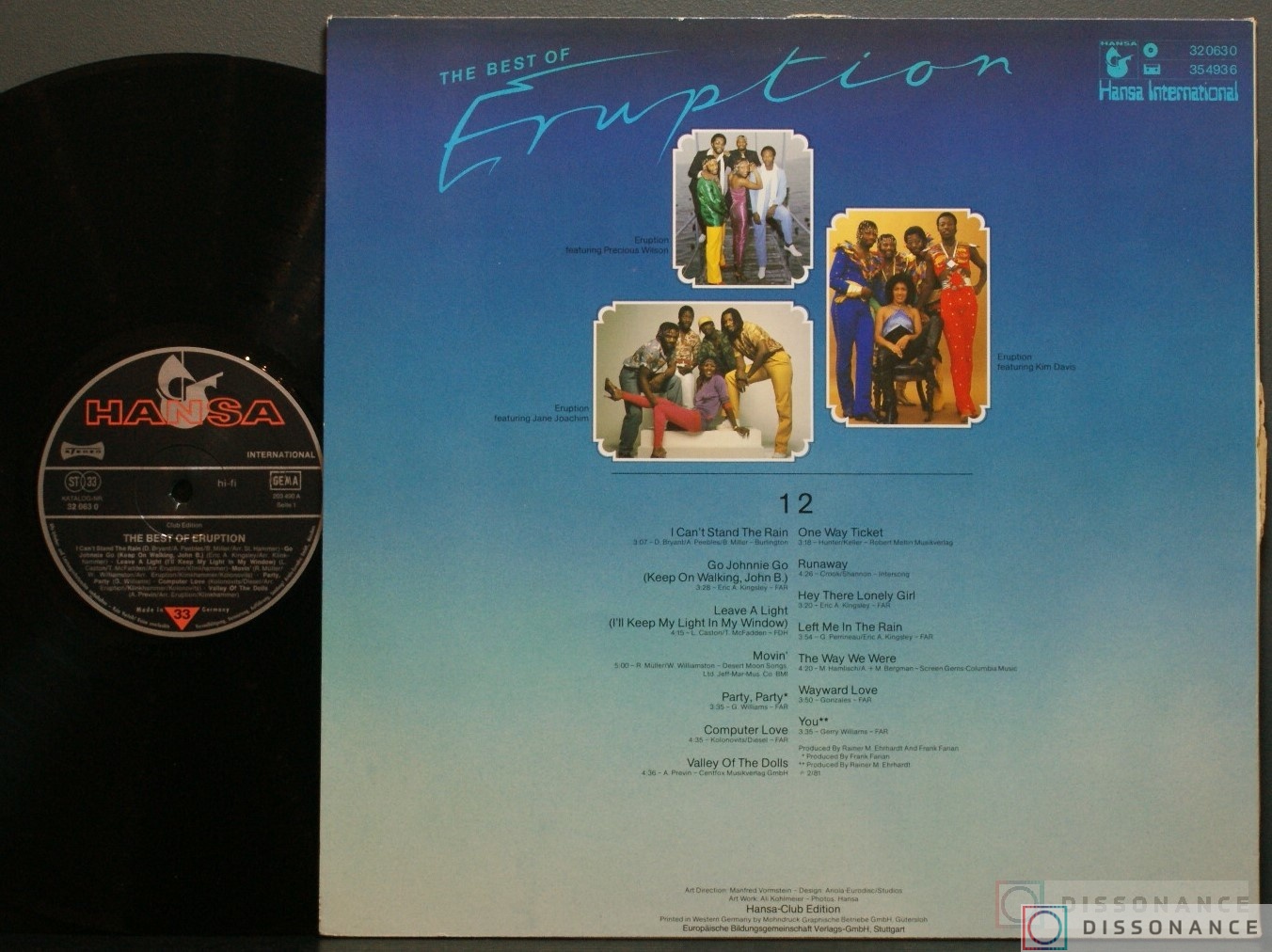 Виниловая пластинка Eruption - Best Of (1981) - фото 1