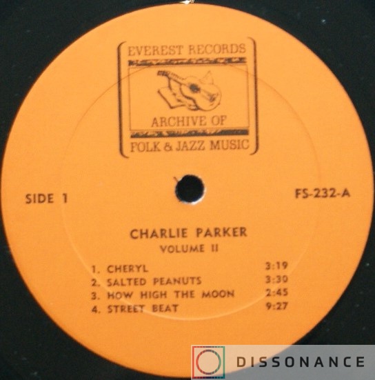 Виниловая пластинка Charlie Parker - Volume 2 (1960) - фото 2