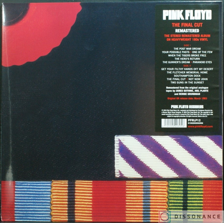Виниловая пластинка Pink Floyd - Final Cut (1983) - фото обложки