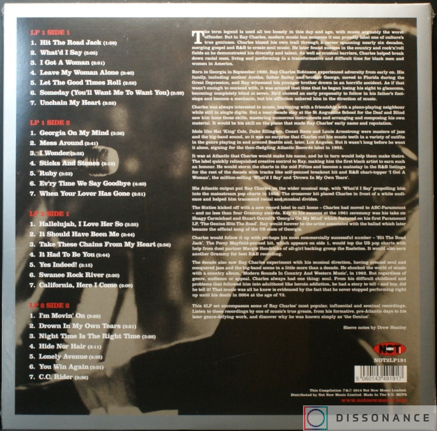 Виниловая пластинка Ray Charles - Ray Charles Ultimate Collection (2014) - фото 1