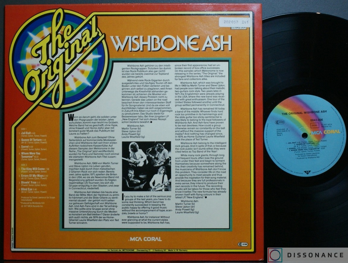 Виниловая пластинка Wishbone Ash - Original Wishbone Ash (1977) - фото 1
