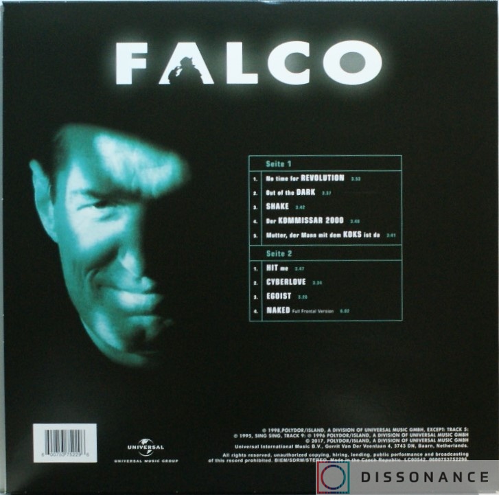 Виниловая пластинка Falco - Out Of The Dark (1998) - фото 1