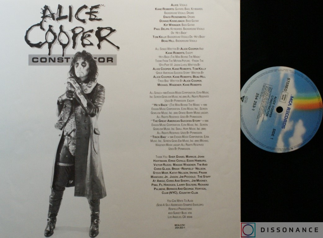 Виниловая пластинка Alice Cooper - Constrictor (1986) - фото 2