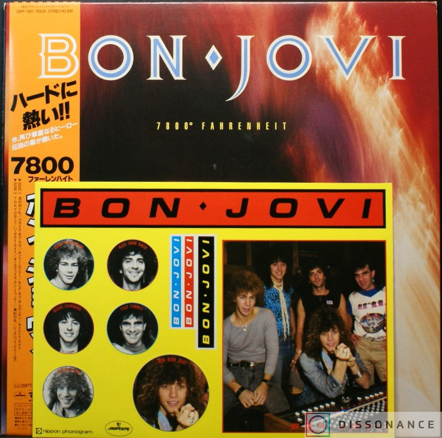 Виниловая пластинка Bon Jovi - 7800 Fahrenheit (1985) - фото обложки