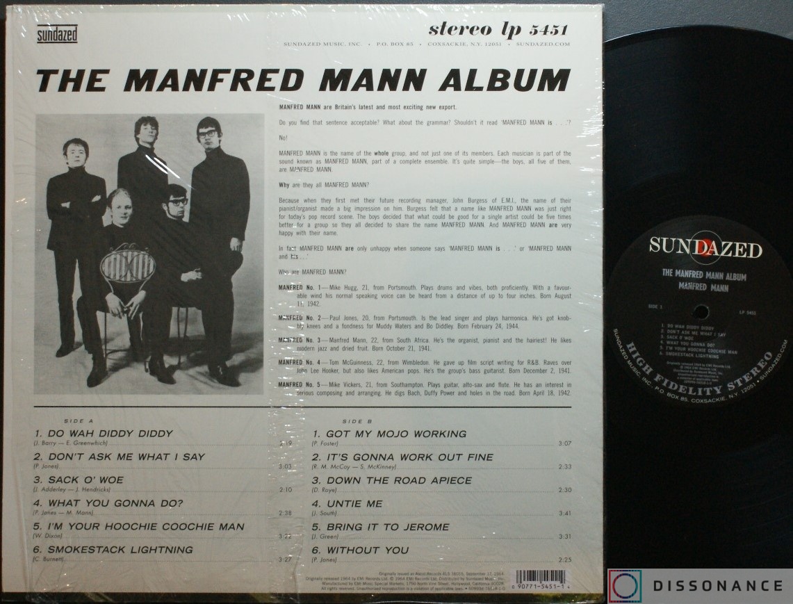 Виниловая пластинка Manfred Mann - Manfred Mann Album (1964) - фото 1