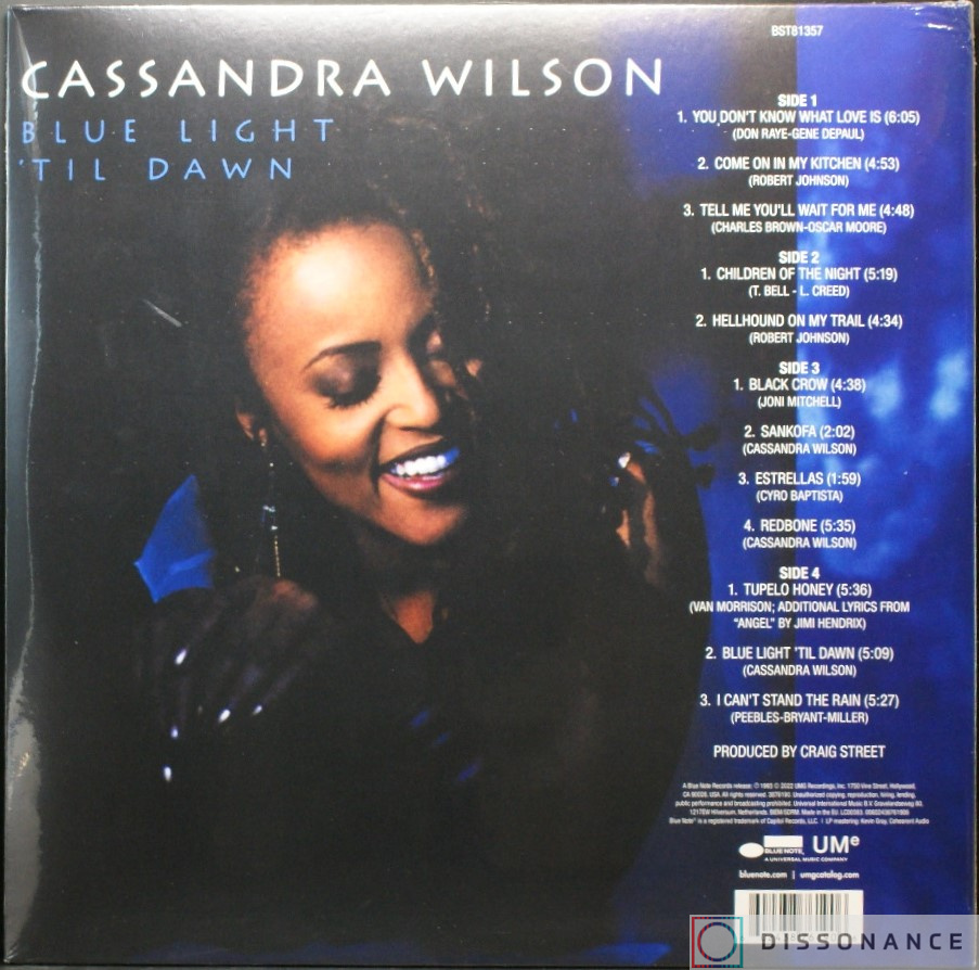 Виниловая пластинка Cassandra Wilson - Blue Light Till Dawn (1993) - фото 1