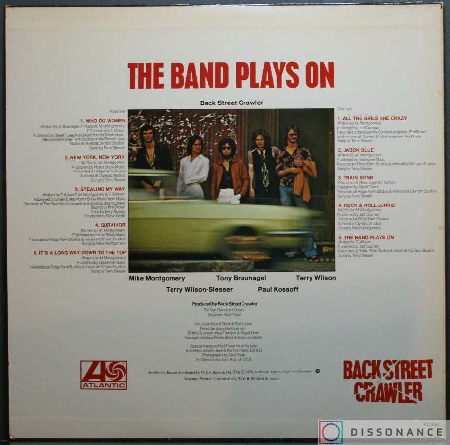 Виниловая пластинка Paul Kossoff - Band Plays On (1975) - фото 1