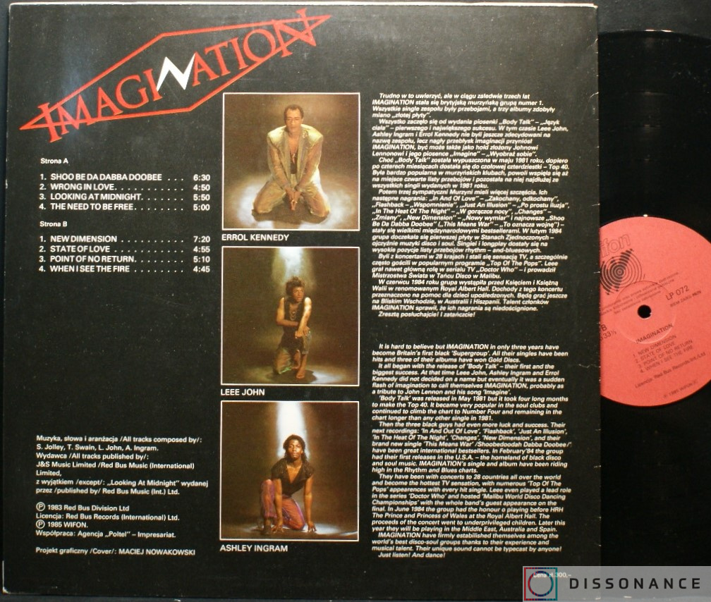 Виниловая пластинка Imagination - Imagination (1983) - фото 1