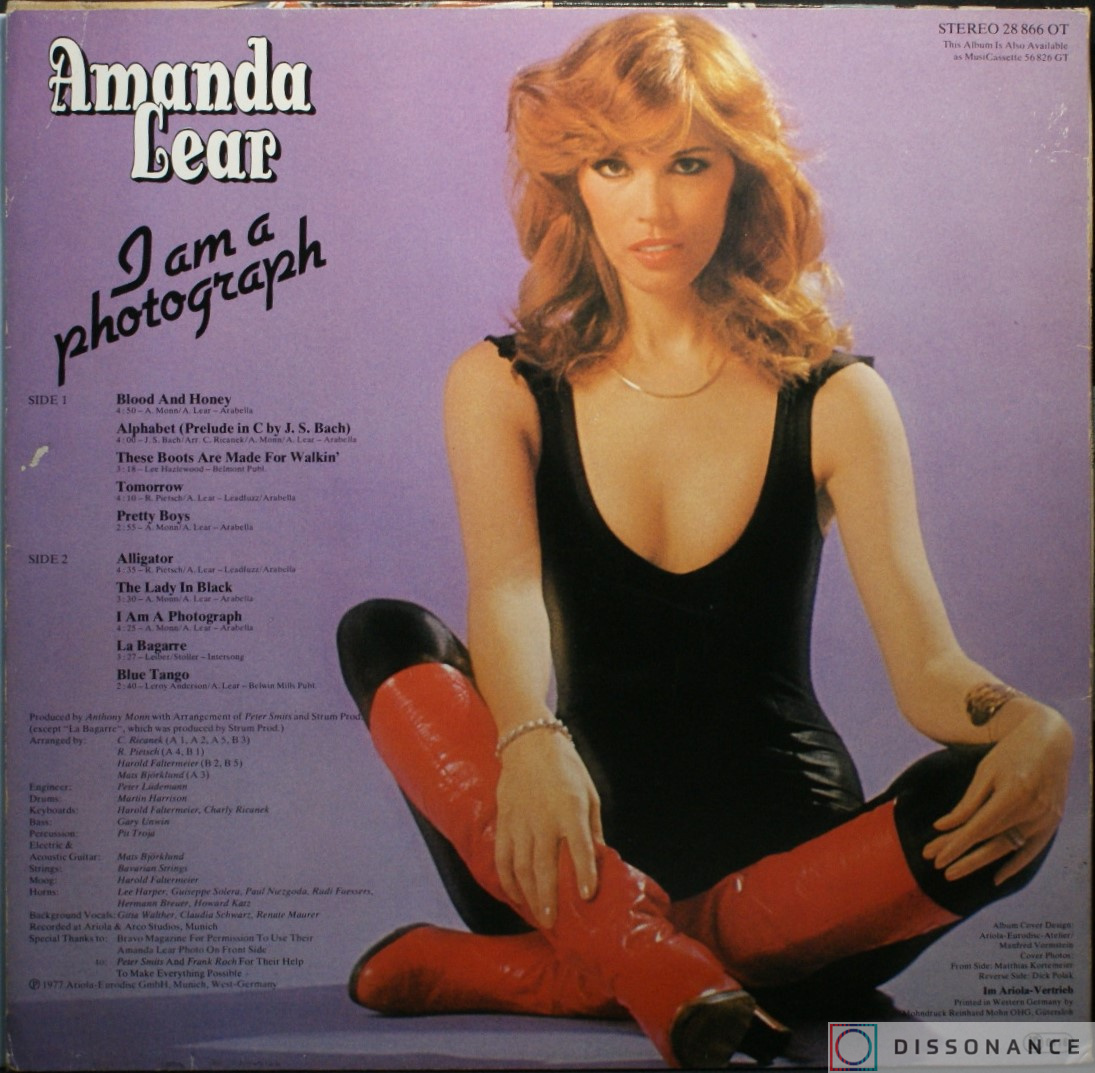 Виниловая пластинка Amanda Lear - I Am A Photograph (1977) - фото 1