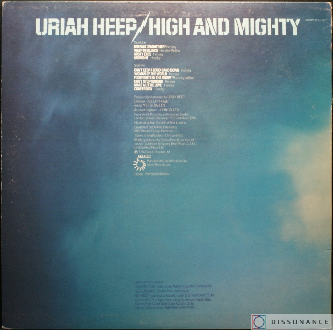 Виниловая пластинка Uriah Heep - High And Mighty (1976) - фото 1