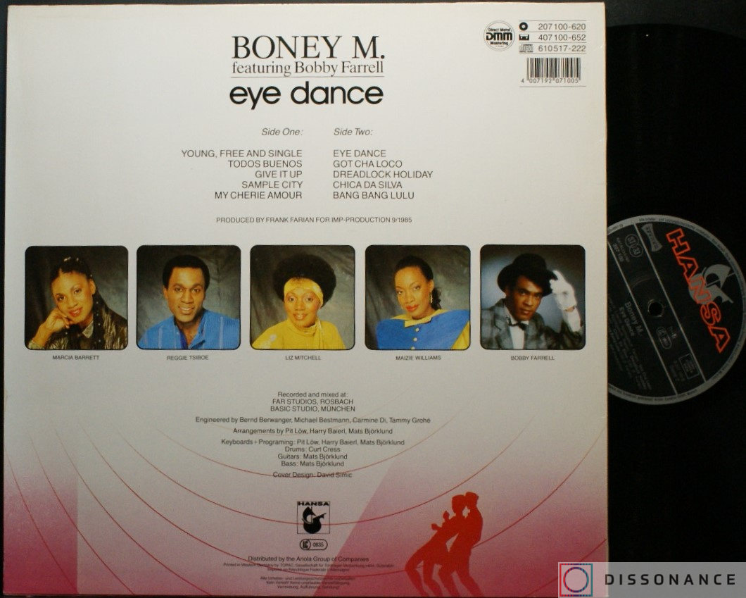 Виниловая пластинка Boney M - Eye Dance (1985) - фото 1