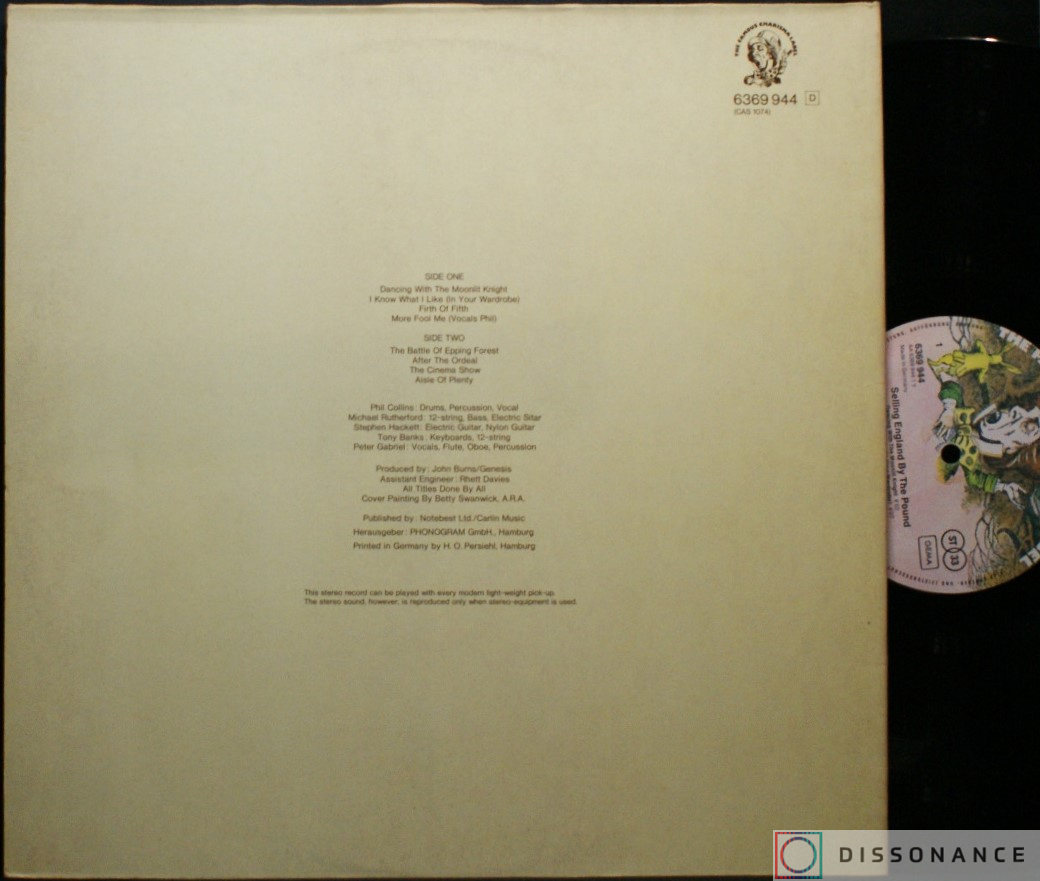 Виниловая пластинка Genesis - Selling England By The Pound (1973) - фото 2