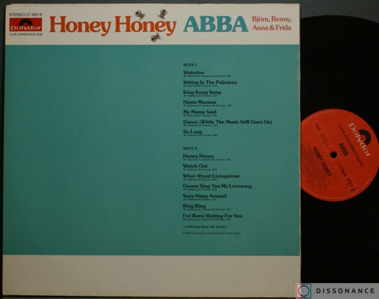 Виниловая пластинка Abba - Honey Honey (1974) - фото 1