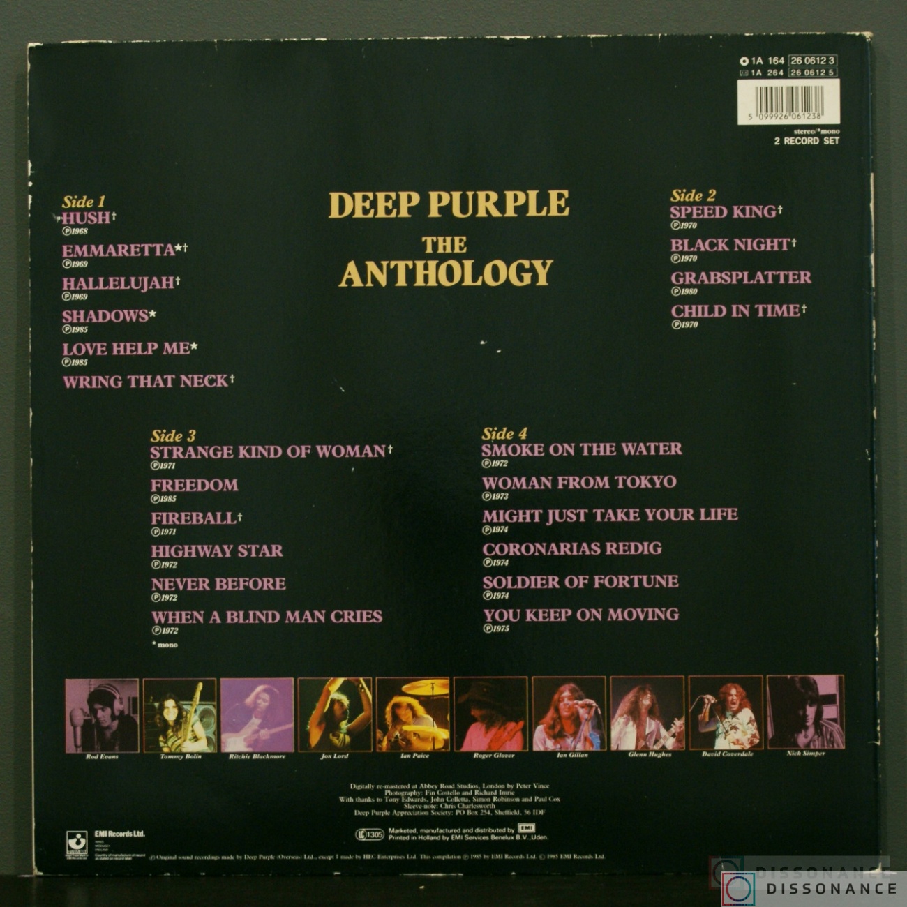 Виниловая пластинка Deep Purple - Anthology (1985) - фото 1
