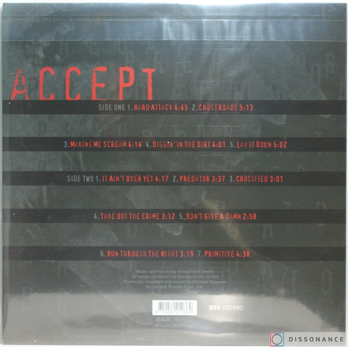 Виниловая пластинка Accept - Predator (1996) - фото 1