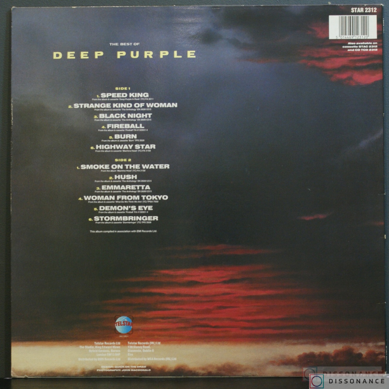 Виниловая пластинка Deep Purple - Best Of (1987) - фото 1
