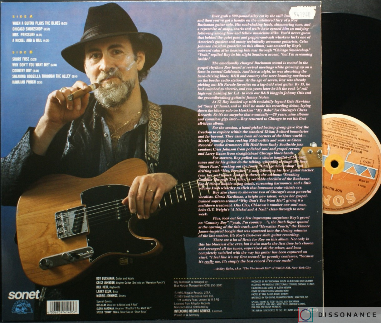Виниловая пластинка Roy Buchanan - When A Guitar Plays The Blues (1985) - фото 1