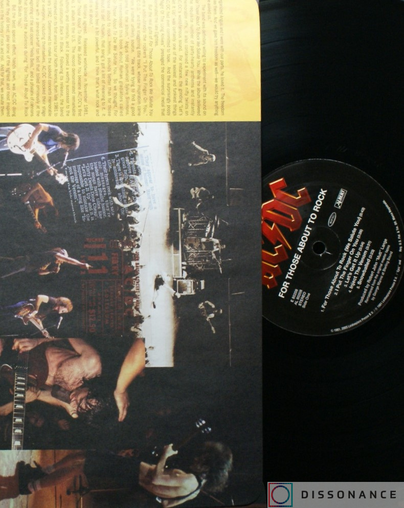 Виниловая пластинка Ac/Dc - For Those About To Rock We Salute You (1981) - фото 3