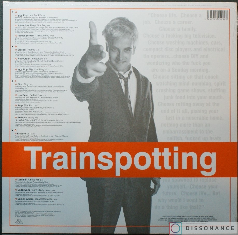 Виниловая пластинка Ost (Soundtrack) - Trainspotting (1996) - фото 1